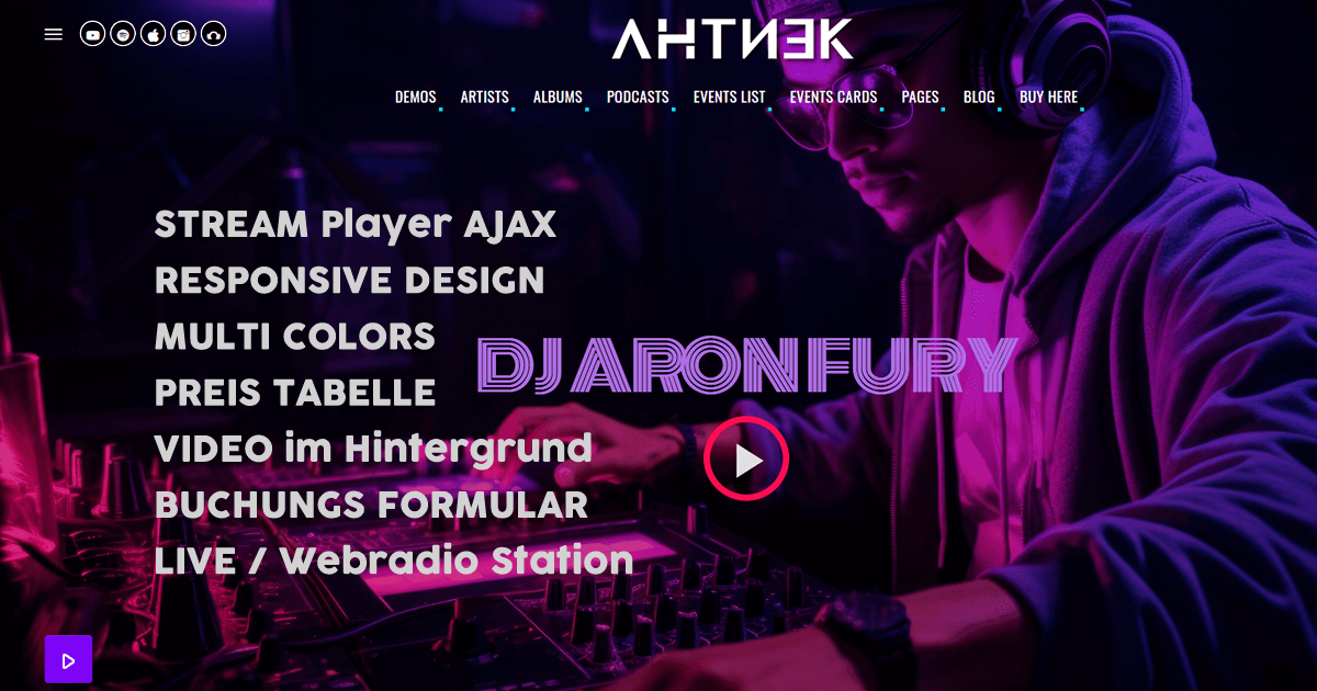 DJ Homepage Erstellen